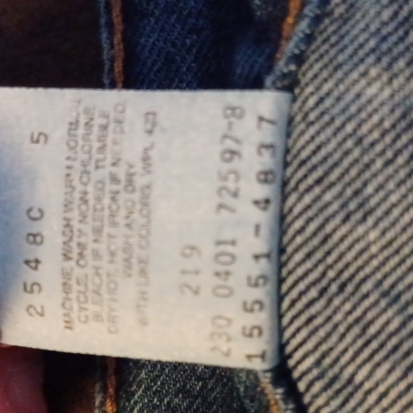 LEVIS 550, RELAXED FIT, TAPPERED LEG JEANS, SIZE 16MIS M. - Picture 7 of 8